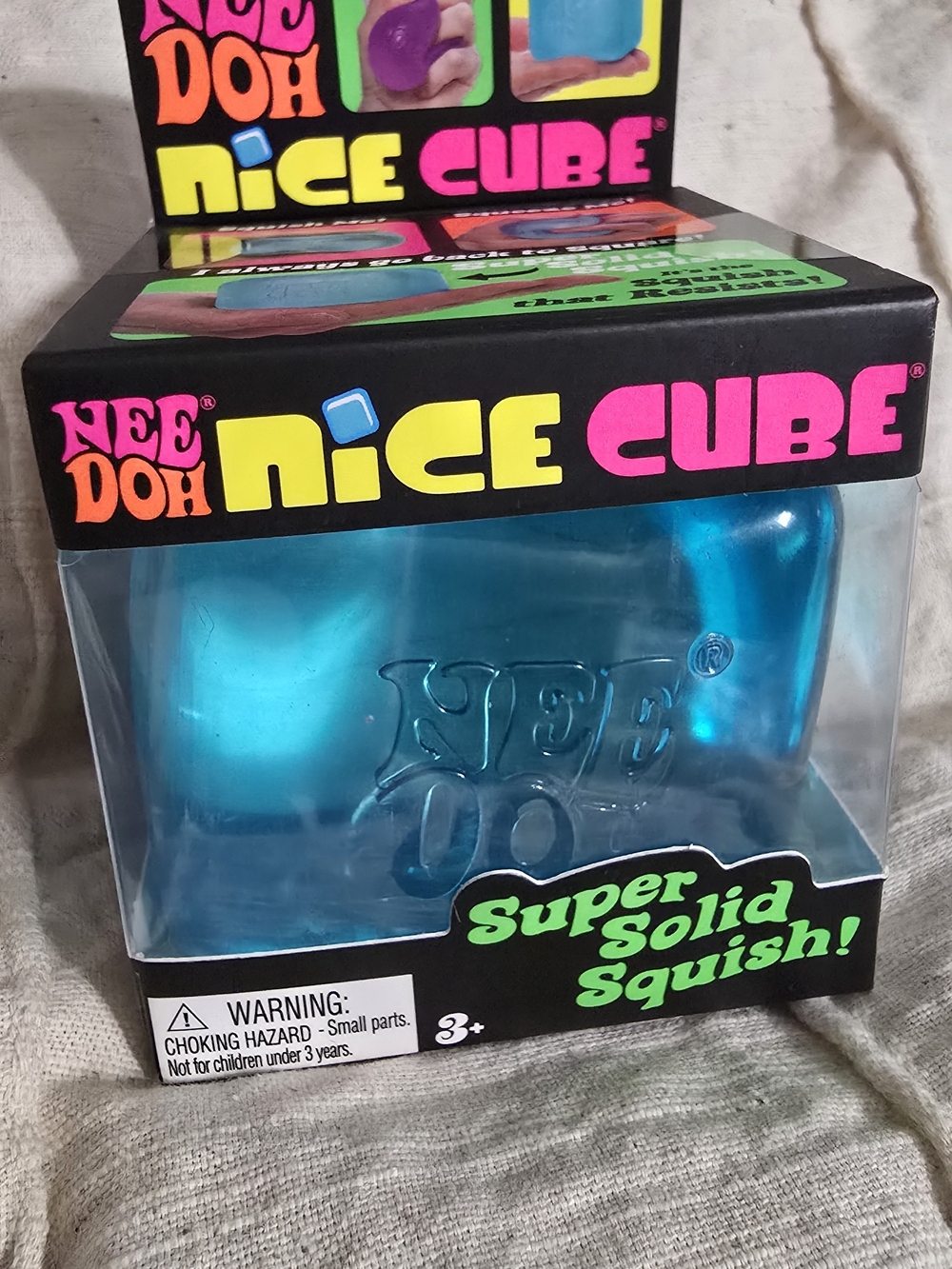 NeeDoh Nice Cube Super Solid Squish Toy - Blue
